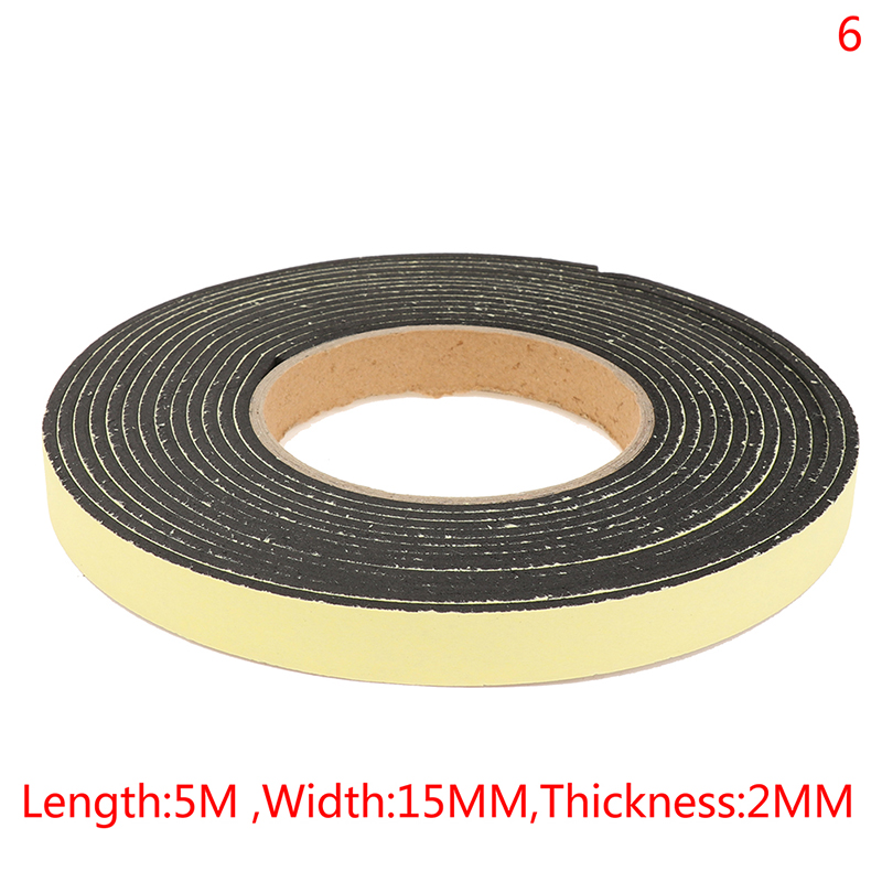Adhesive Seal Door Entrance Window Rolls 12mm X 3mm X 5m Rubber Foam Insulation Seal Shockproof