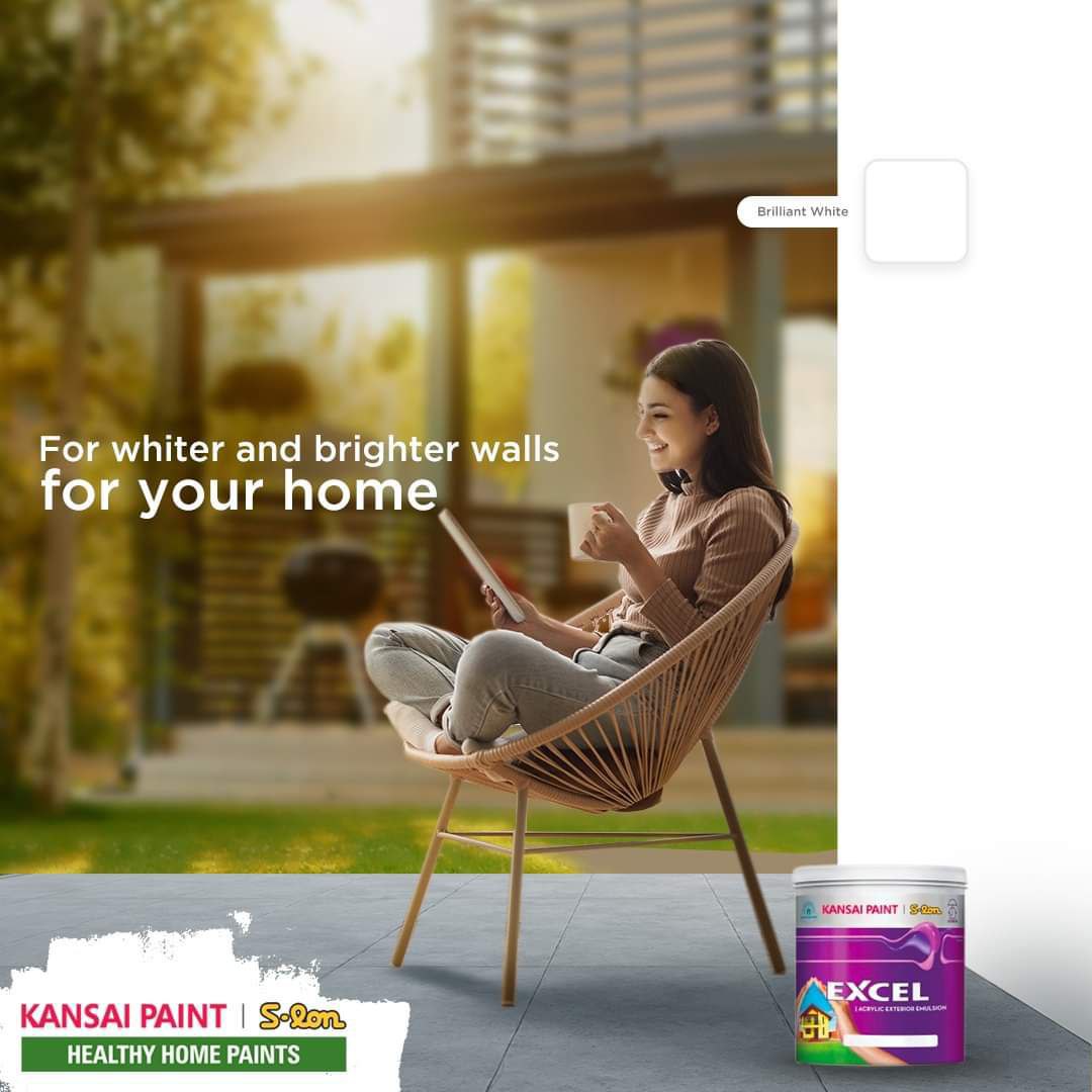 Kansai S-lon EXCEL Acrylic Exterior Emulsion Brillant White. 