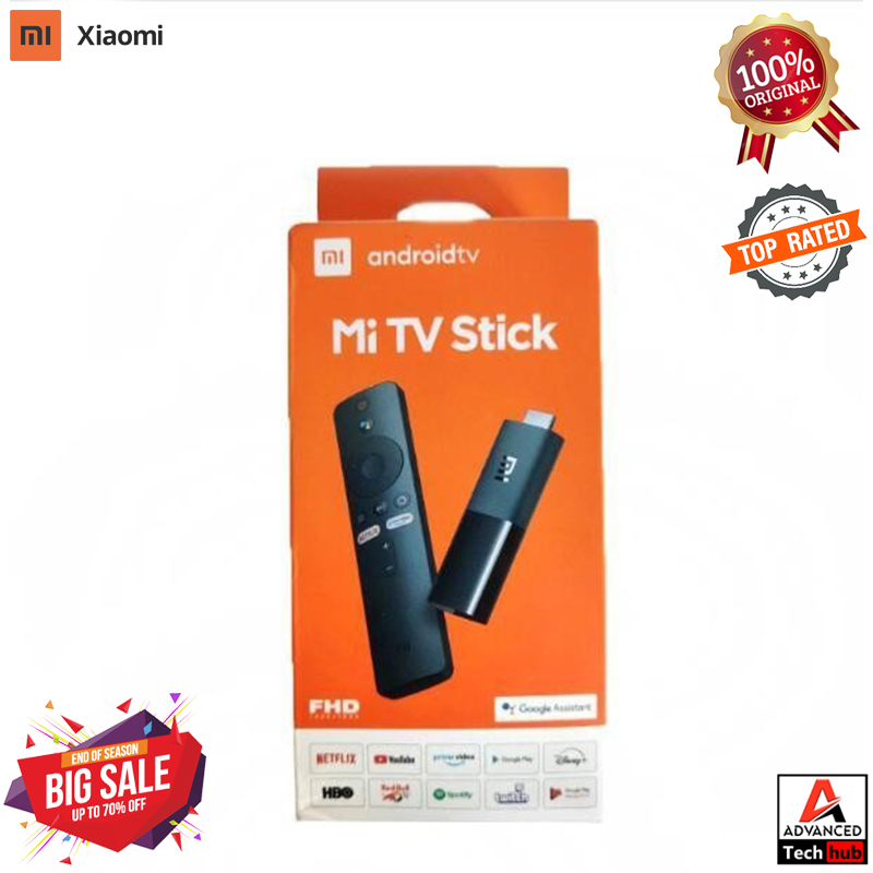 Genuine Xiaomi Mi TV Stick Global Version Android TV 9.0 HDR 1080P Dolby DTS HD 1GB RAM 8GB ROM Work With Google Assistant Netflix Disney Amazon Inbuilt Chromecast. 