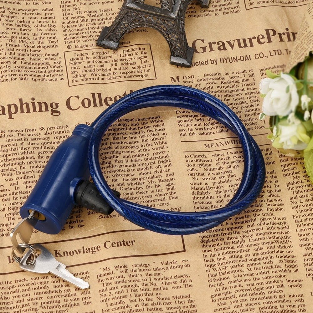 Universal Metal Cycling Safety Lock Anti-Theft Bicycle Lock With 2 Keys. 