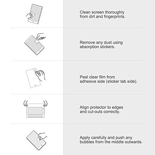 Tempered Glass Screen Protector for iPad Air 2 Anti-Scratch Full Coverage HD Clear Film. 