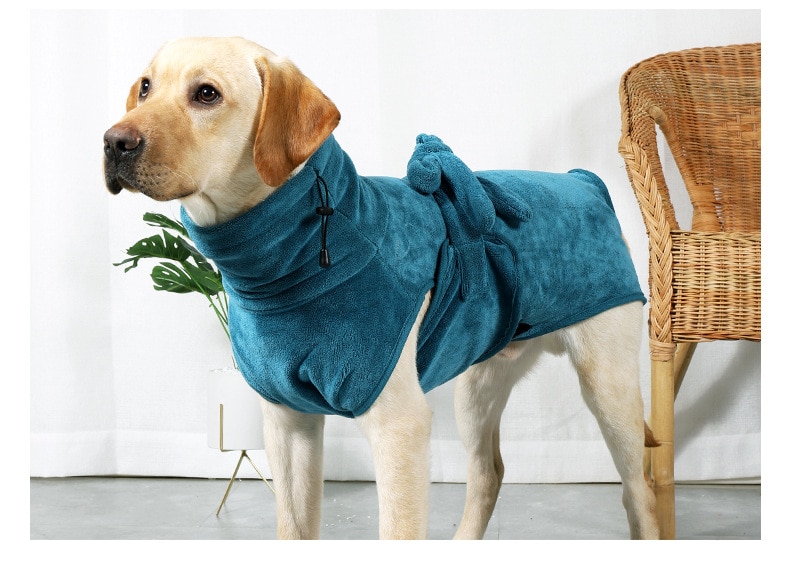 large dog bathrobe