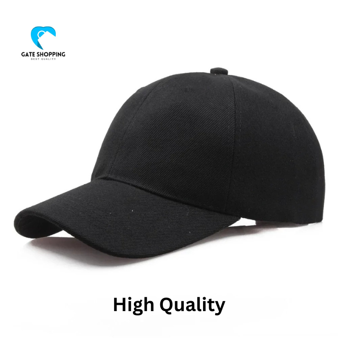 Black and Blue Caps for Men Women Sports Sun Caps with Adjustable Strap Plain Black Caps for Adults Base Ball Caps Black and Blue Caps for Girls and Boys By Gate Shopping