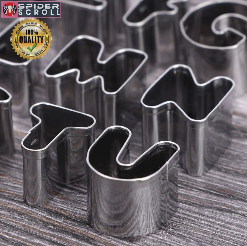 37pcs Stainless Steel Alphabet Letters Numbers Cake Mold Cookie Biscuit