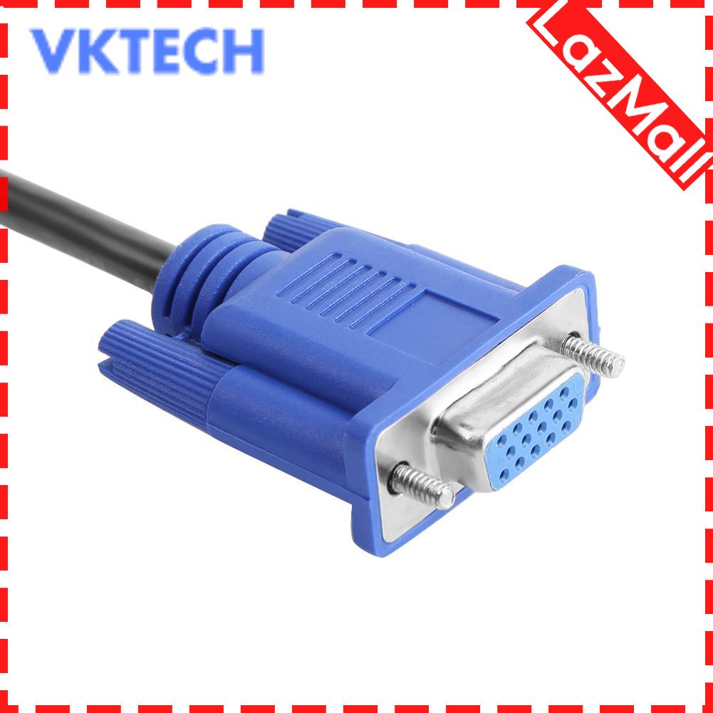VGA Splitter Cable 1 Computer to Dual 2 Monitor Male to Female Adapter Wire. 