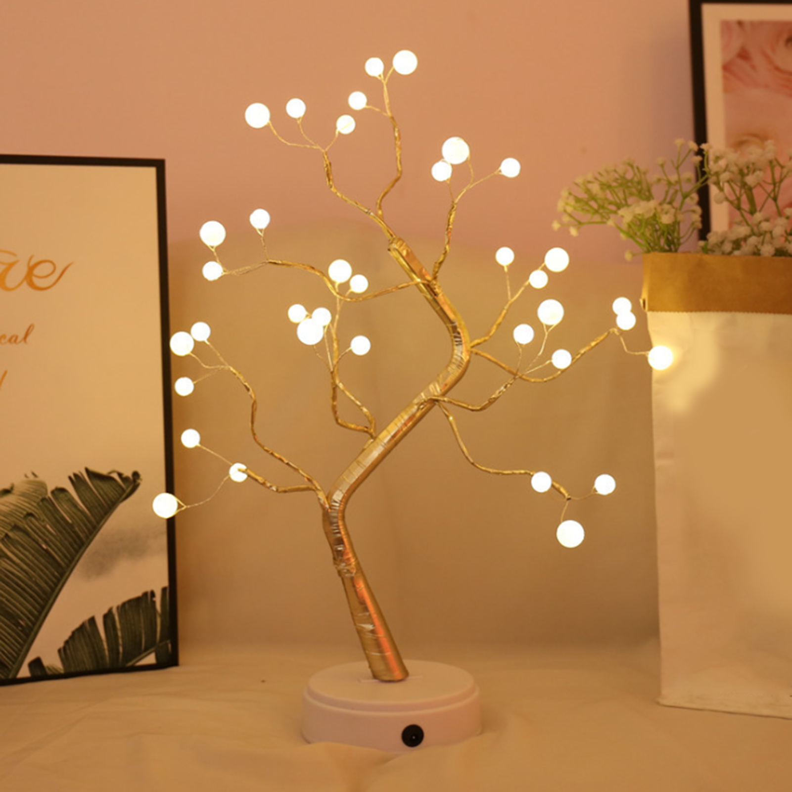 Christmas Led Tree Home White Decor Lamp Light Warm Wedding Festival