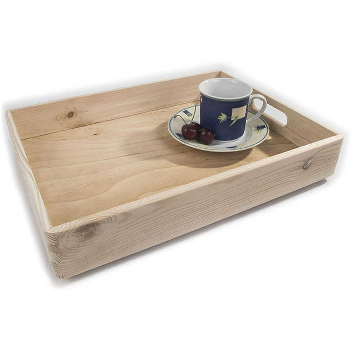 wooden Tray with Handle Kitchen tray - Wooden serving Tray Decoration Crafts (14x11x3 INCHES). 