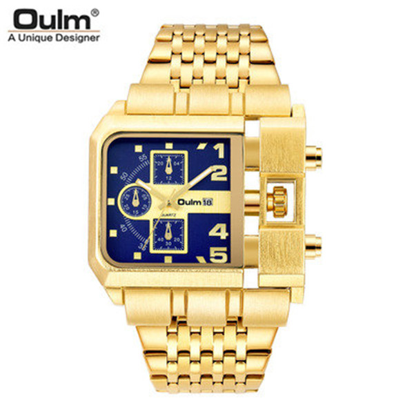 OULM brand fashionable business luxury waterproof quartz men's watch. 