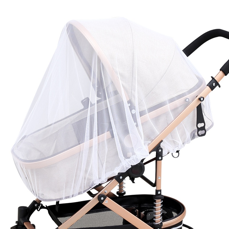 【hot】 Fly Protection Zipper Type Net Accessories Children's Crib Summer Mesh Carriage Full Cover Mosquito Net Baby Stroller Trolley. 