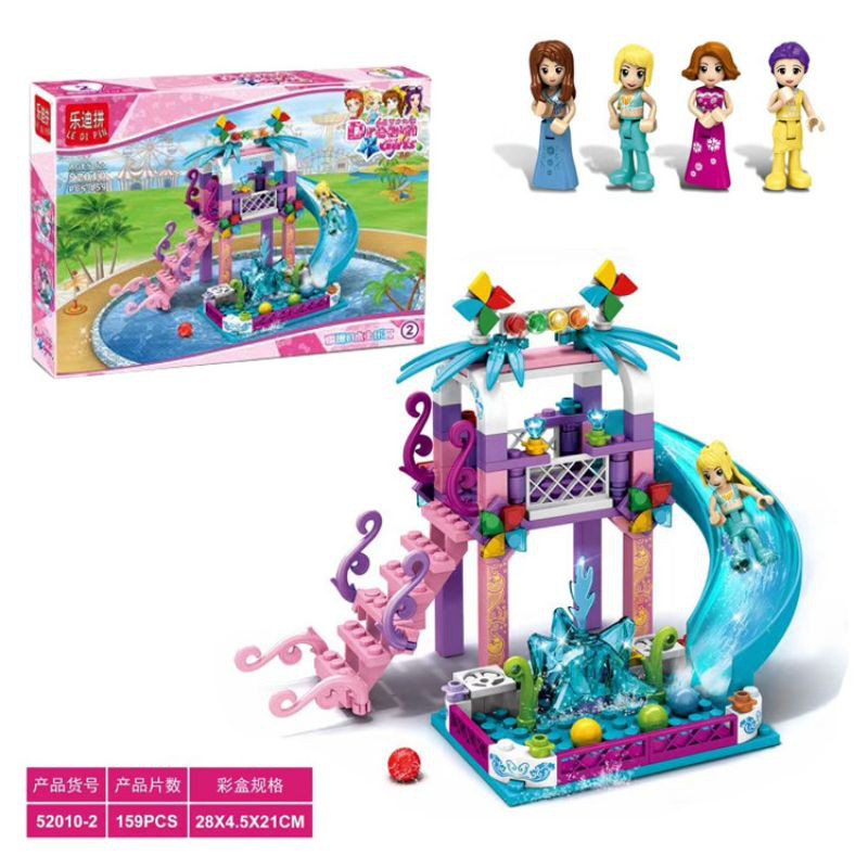 Dream Girls Play Paradise Scene Children's Puzzle Assembling Le Di Pin Legos Building Blocks Set. 