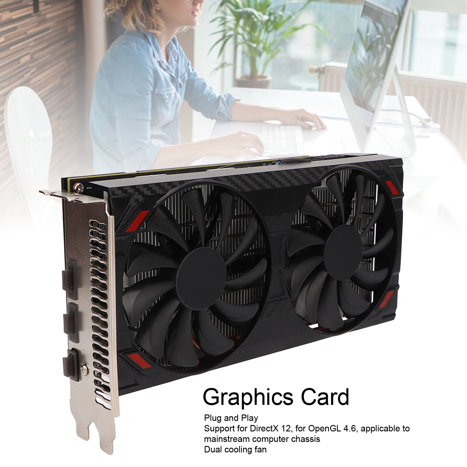 Graphics Card 1845MHz Overclock Gaming Graphics Card for Work for Home. 