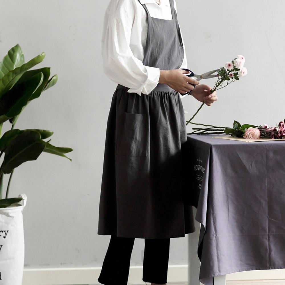 Japanese Cotton and Art Apron Coffee Shop Flower Shop Gardening Studio Preschool Teacher Work Clothes. 