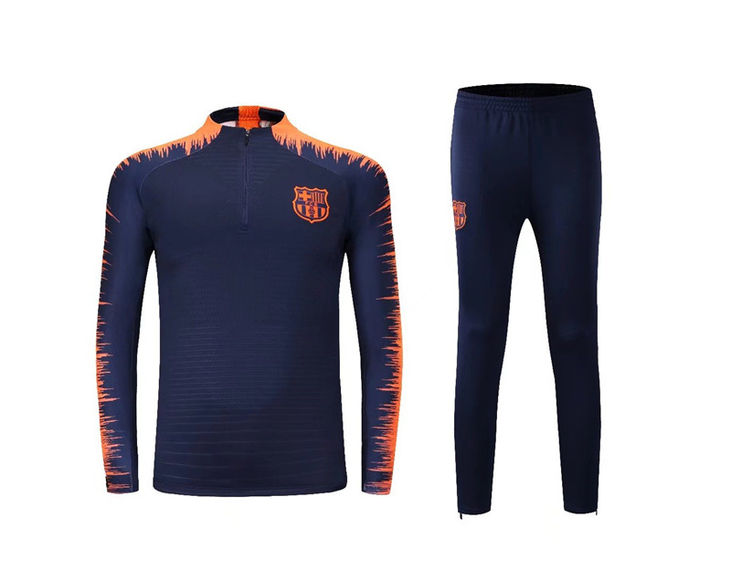 Autumn and Winter Football Training Clothing Set Casual Sports Half Zip Club Jersey Long Sleeve T-Shirt Pants Set. 