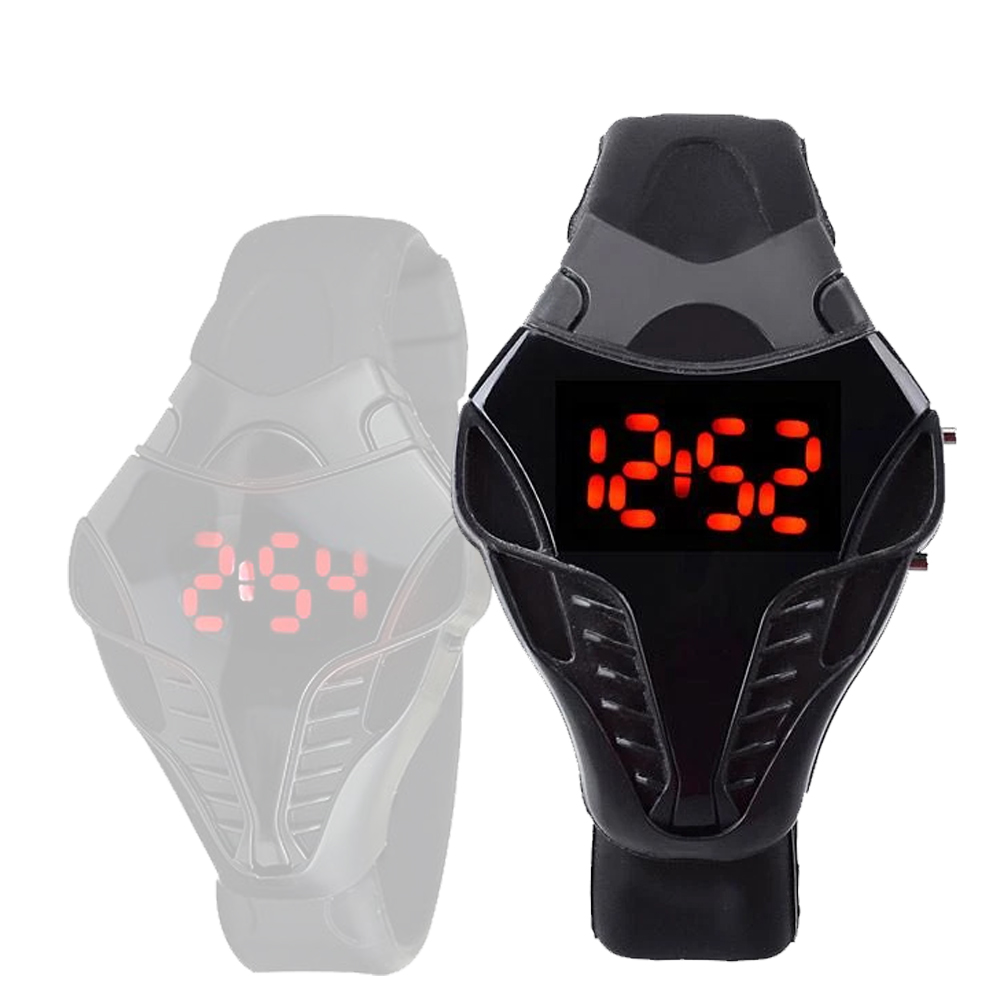 Cobra LED watch unique design silicone hand ring wrist watch For men's Women watches Fashion digital watch