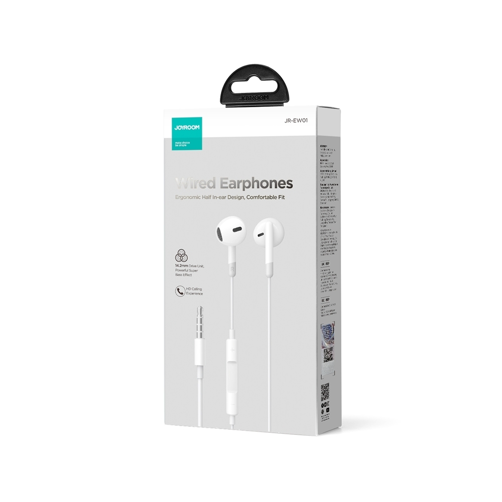 JOYROOM JR-EW01 3.5mm Half In-Ear Wired Earphone, Length: 1.2m. 