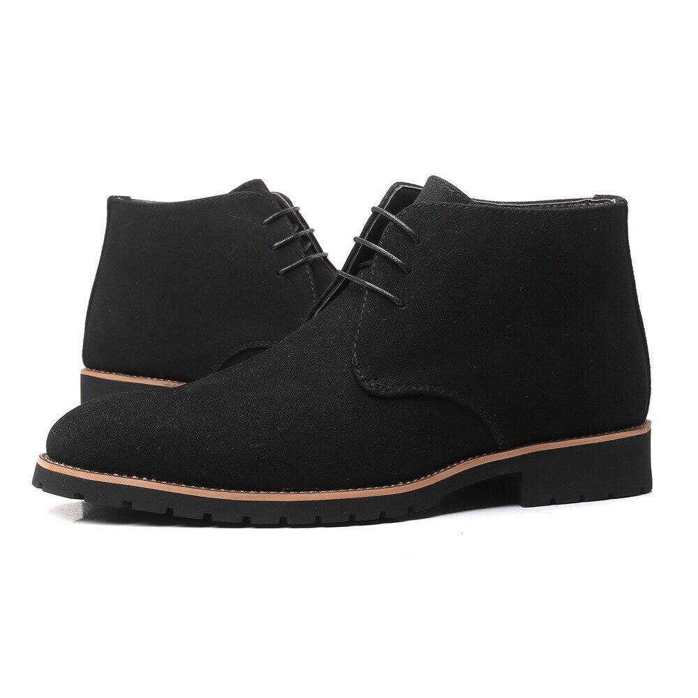 【ZIME】Shoes Man Spring New Fashion Casual Men Ankle Chelsea Boots Male Shoes Cow Suede Leather Slip On Motorcycle Man Bootgy6. 