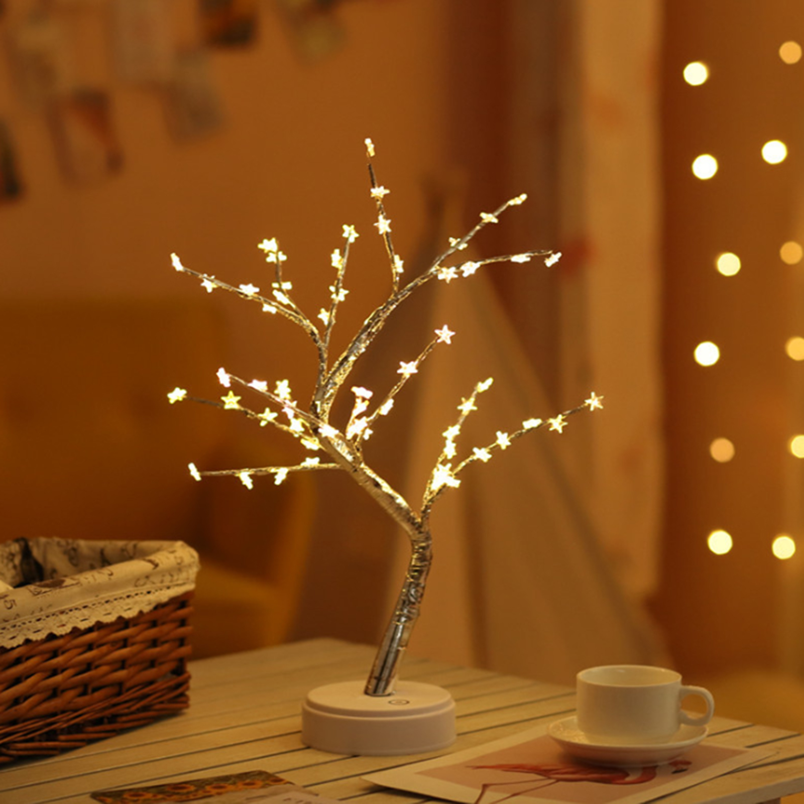 Christmas Led Tree Home White Decor Lamp Light Warm Wedding Festival