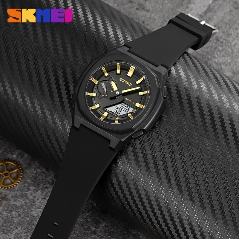 SKMEI Men Electronic Watch Duplex Watch 50 meter Waterproof Multifunctional Wristwatch Fashion Business Style For Men 2091. 