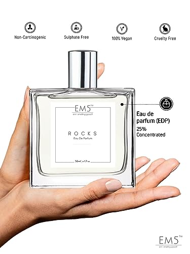 EM5™ Rocks Unisex Perfume | Aromatic Amber Warm Spicy | EDP Spray for Men & Women | Strong & Long Lasting Fragrance | Luxury Gift for Him & Her (FROM INDIA)SAB. 