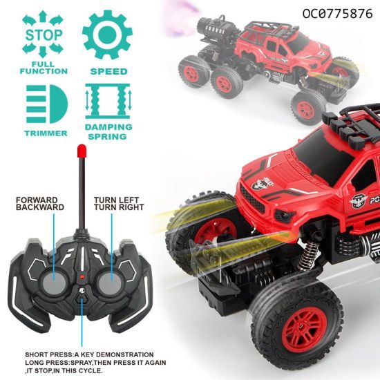 Remote Control Racing Car 6-channel Automatic Demonstration Spray Remote Control Climbing Car With Searchlight | INeedz KUH 5043. 