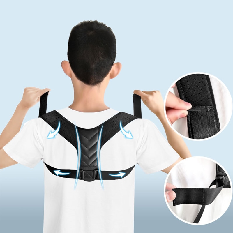 Practical Adjustable Clavicle Posture Corrector Men Woemen Upper Back Brace ShoulderLumbarSupport Belt Corset Posture CorrectionHats & Caps