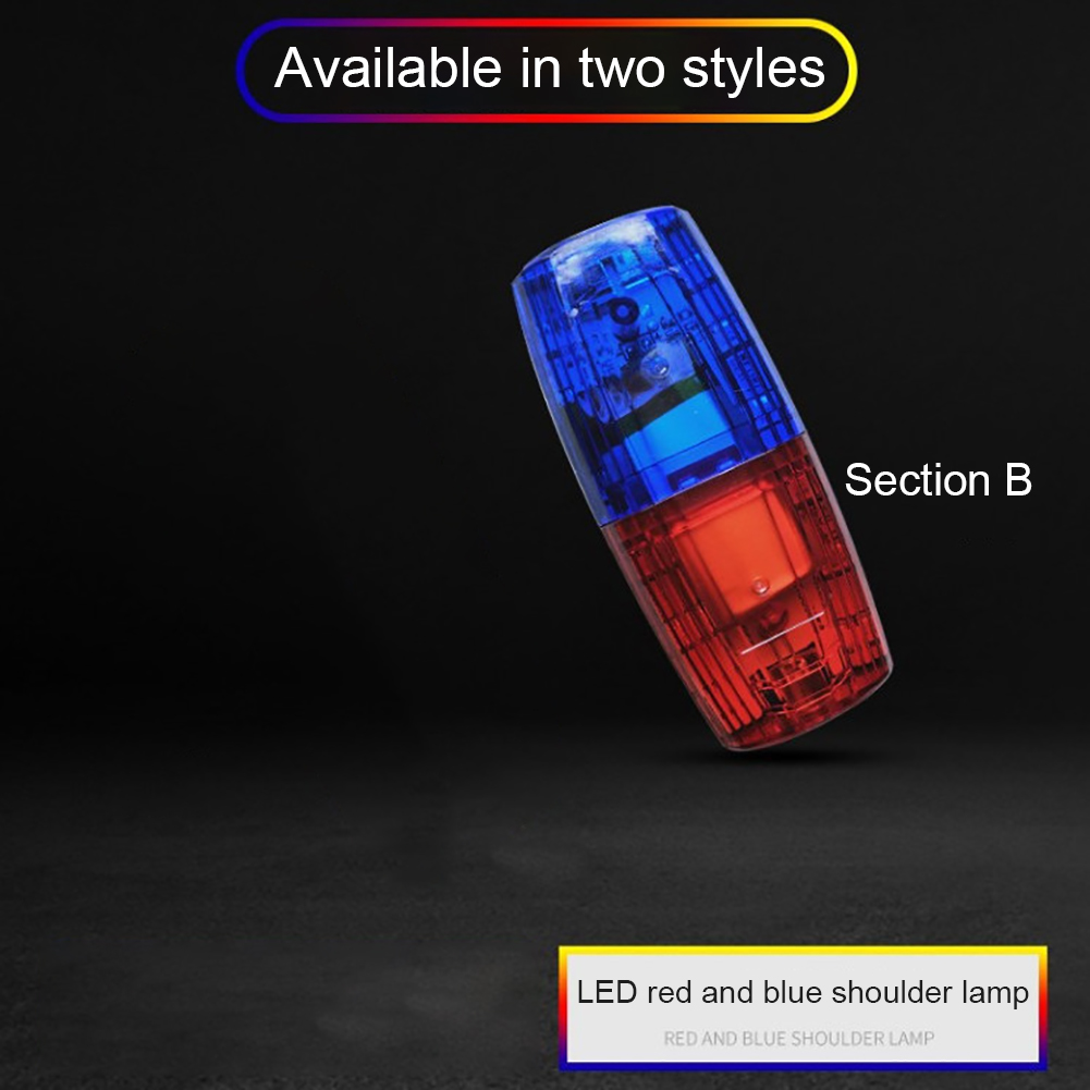Night Running Safety Warning Light LED Flashing Lights Red And Blue Shoulder Clip Warning Lights Fun Run Flashing Signal Shoulder Lights Duty Charging. 