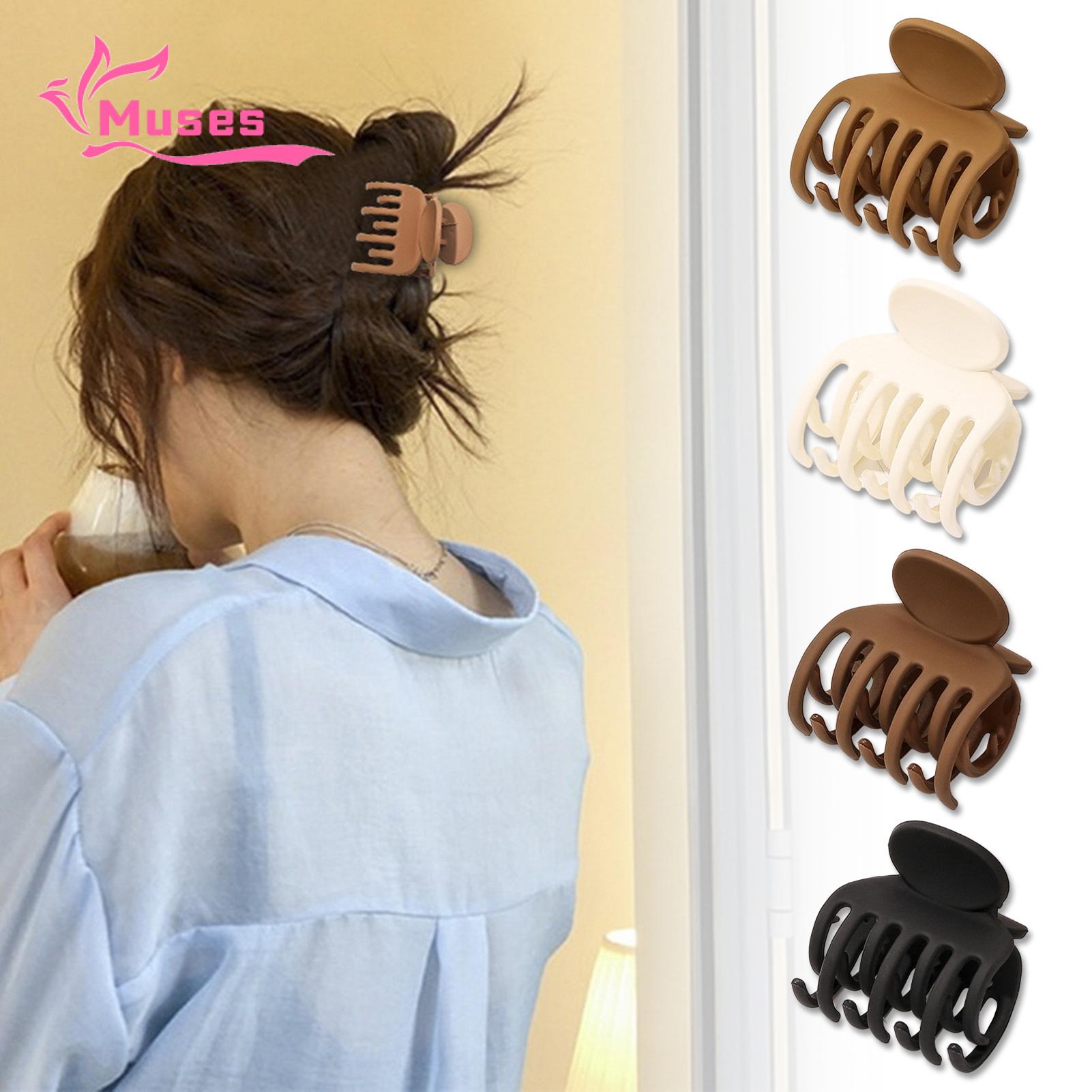 Muses Mall Daily Outfit Hair Clip Stylish Frosted Texture Hair Claw for Women Anti-slip Hair Clip for Easy Styling Headwear Hair Pin Tool for Trendy Look Hair Claw Clip. 