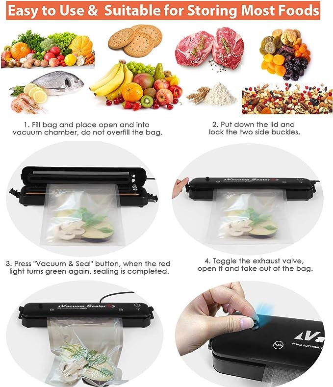 Vacuum Sealer Machine Automatic Food Sealer Packaging Sealing Machine