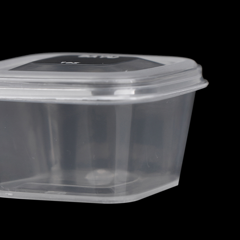 50Pcs/Pack Square Sauce Cup With Cover Clear Mini Plastic Dipping Sauce Cups. 