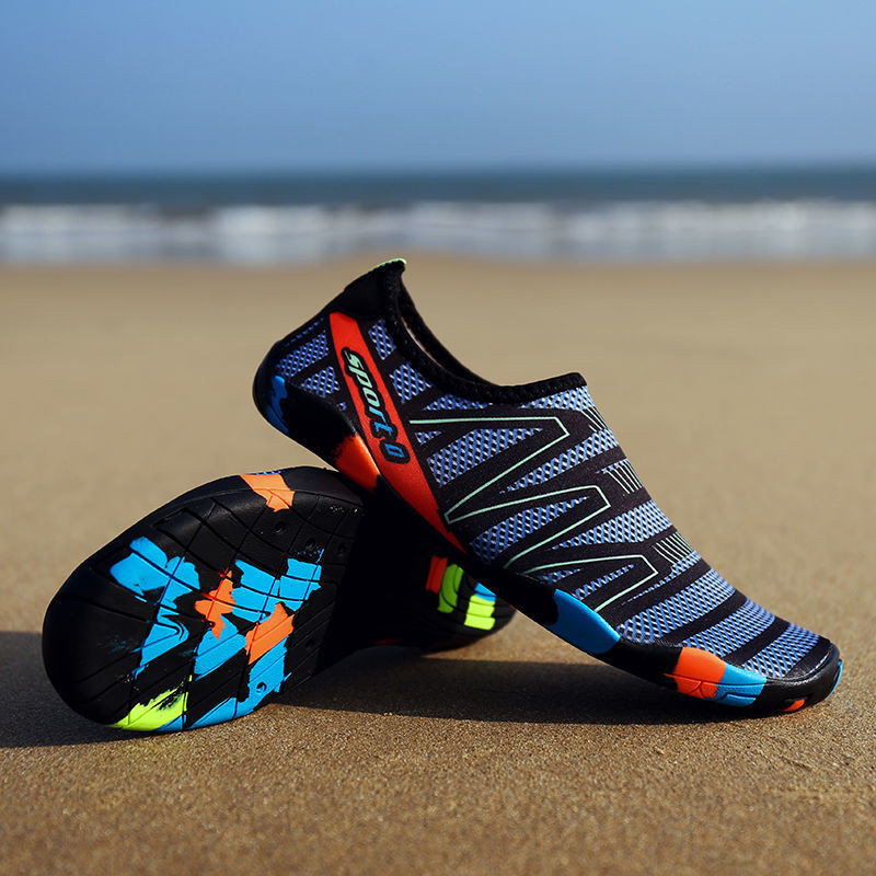 Wading Swimming Shoes Hot Models for Men and Women 2024 Beach Shoes Summer Dual-Use Upstream Red Beach Soft Sole Shoes Foot Internet Celebrity. 