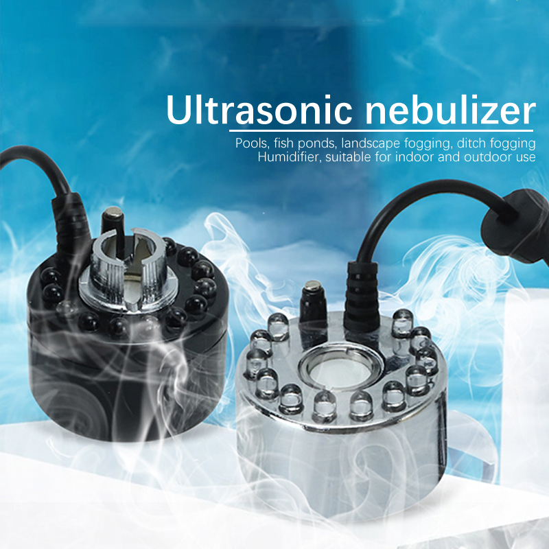 Halloween LED Water Fountain Pond Fogger Mini Mist Maker Fogger Pond Garden Nebulizer For Halloween Christmas Party Decoration Conbo. 