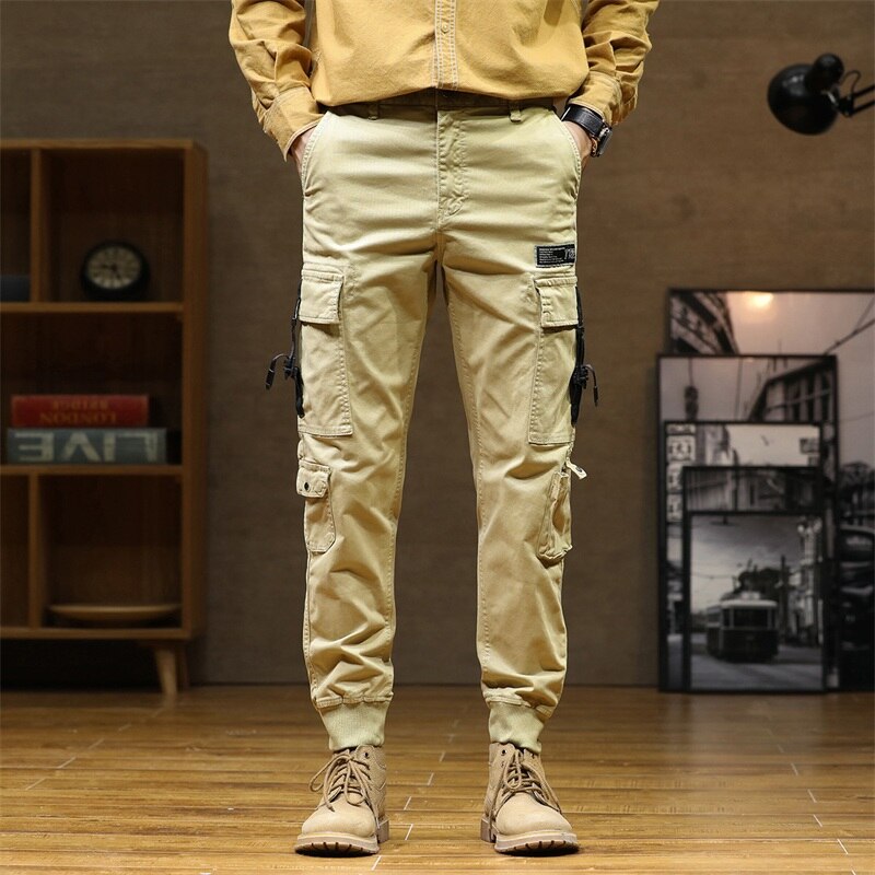 Men's Cargo Pants Streetwear Men Cotton 