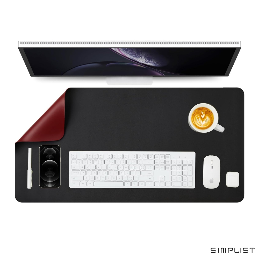 Simplist Desk Pad Protector PRO – Large Gaming Mouse Pad, 80x40CM PU Leather Desk Pad for Keyboard and Mouse, Desk Mat