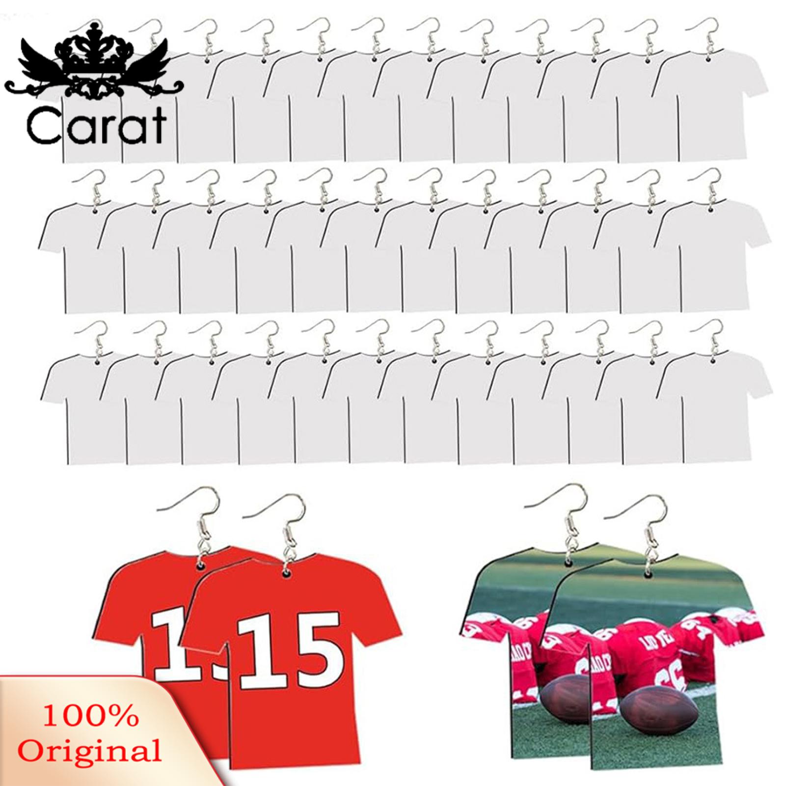 Carat Diy Sublimation Ear Hooks Football Shirt Design Sublimation Earrings Double Sided Heat Transfer Hooks Diy Southeast Asian Style Earrings