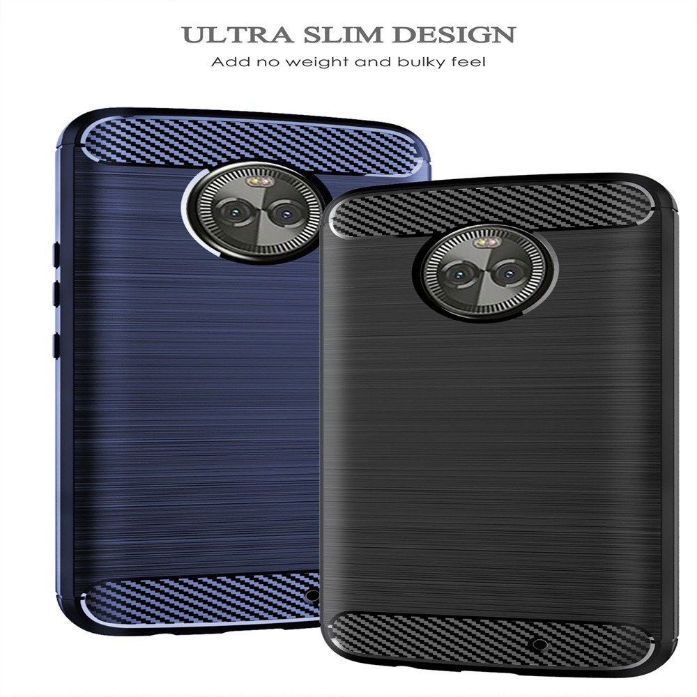 Leweisi Carbon Fiber Bumper Phone Case For Motorola Moto X4 Back Cover Coque Shockproof Protective. 