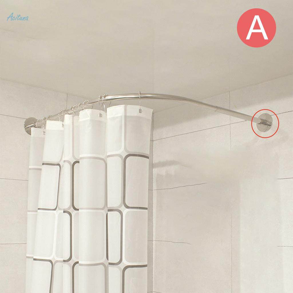 304 Stainless L-Shaped Shower Curtain Rod for Bathroom 70-95 X 70-95CM. 