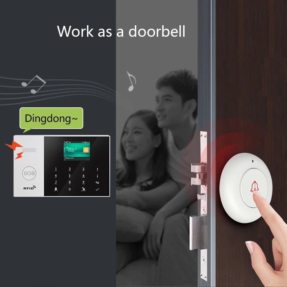 PGST PG 105 TUYA Security Alarm System WiFi Gsm  RFID Home Burglar Security Alarm Home Kit Wired And Wireless Smart Life APP Control. 