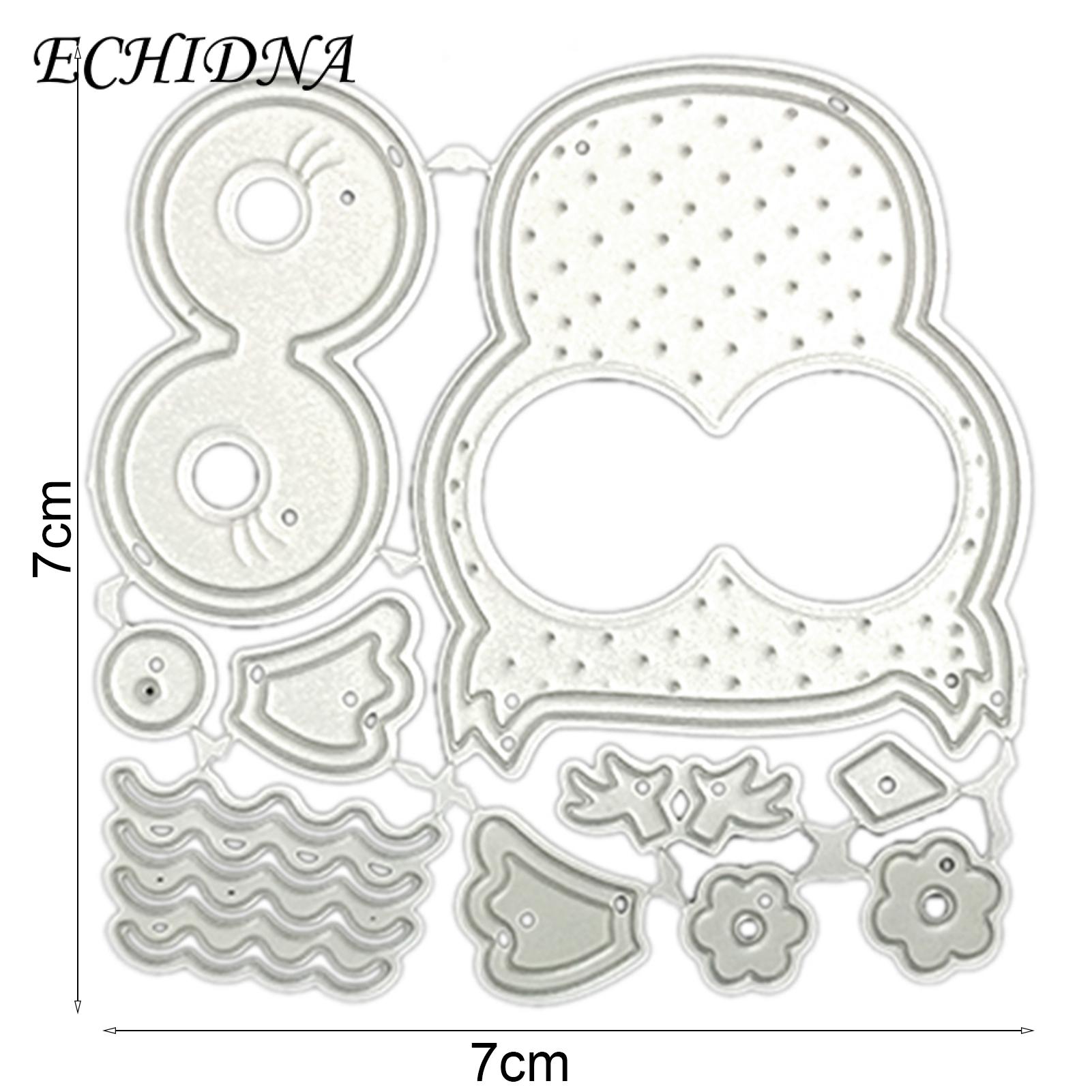 ECHIDNA Cut Die Mould Sturdy Scrapbook DIY Handicrafts Making Owl Cut Die Mould. 