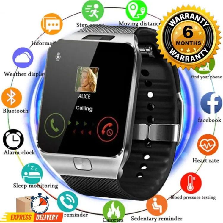 DZ09 SmartWatch Phone Sim TF Card Bluetooth Clock with 0.3M