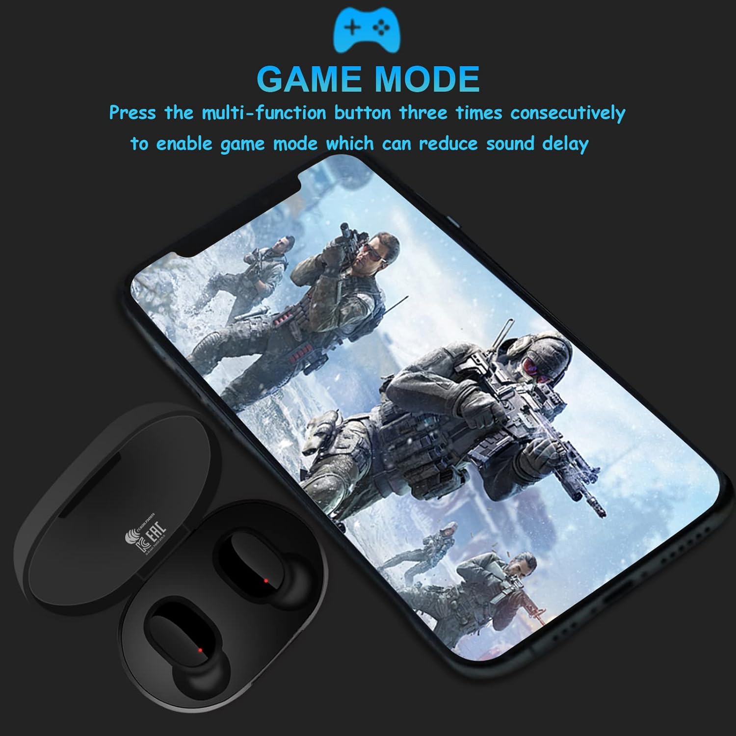 Xiaomi Mi True Wireless Earbuds Basic 2S, Bluetooth 5.0 Touch Control Low Latency Stereo Gaming Mode Headphones with Mic, Sweatproof in-Ear Sport Earphones with Charging Case(Redmi Airdots 2S). 