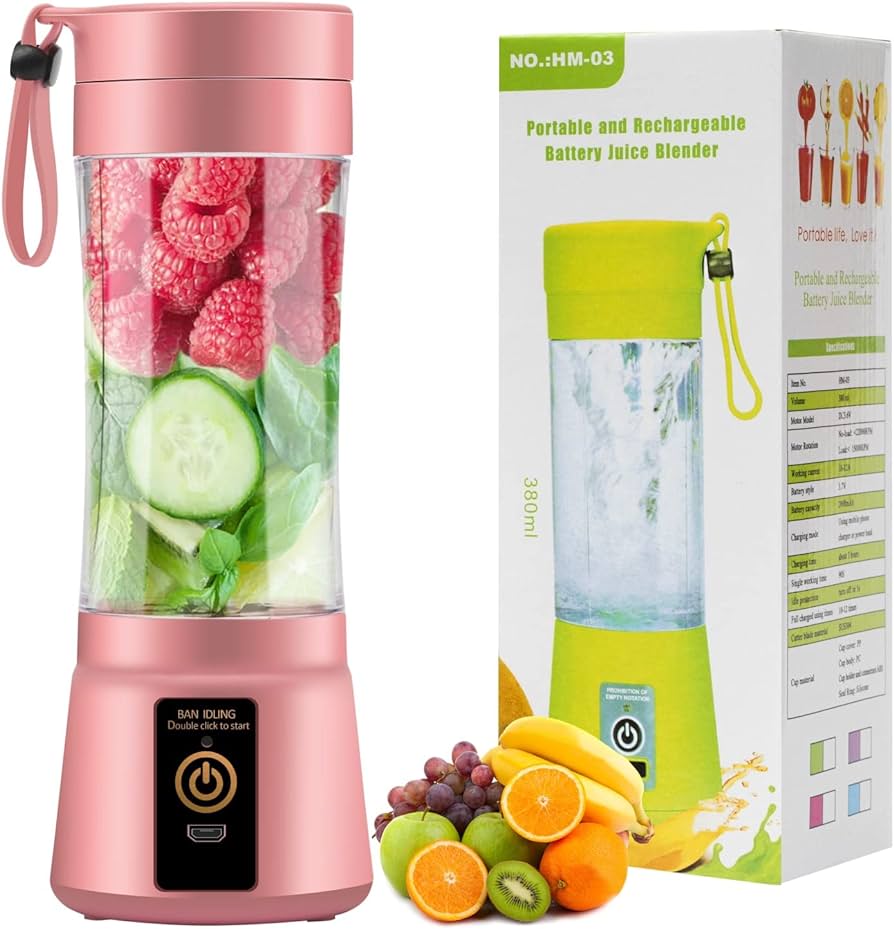 Protable and Rechargeable Battery Juice Blender HM-03