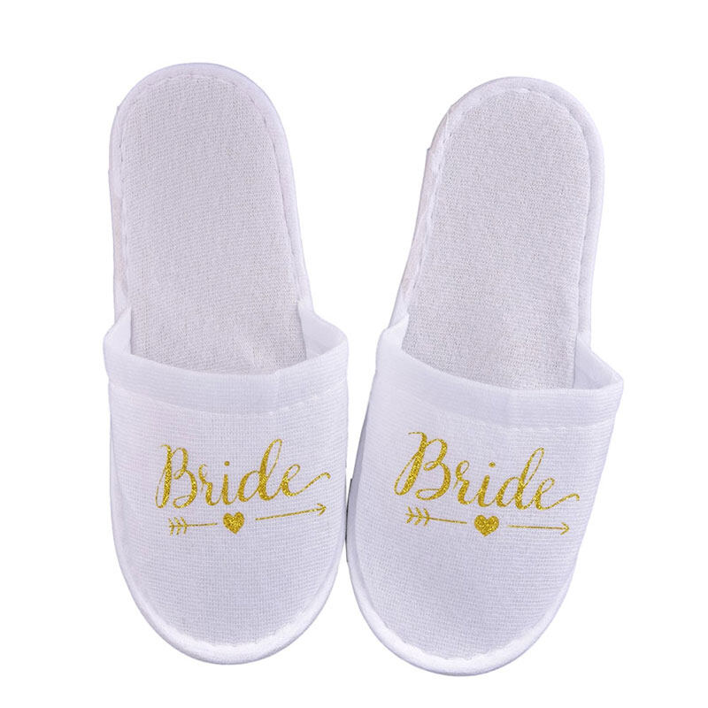 【WEJA】Ministar 1Pair Bride Wedding Decoration Bridesmaid Party Slippers Ladies Party Supplies. 