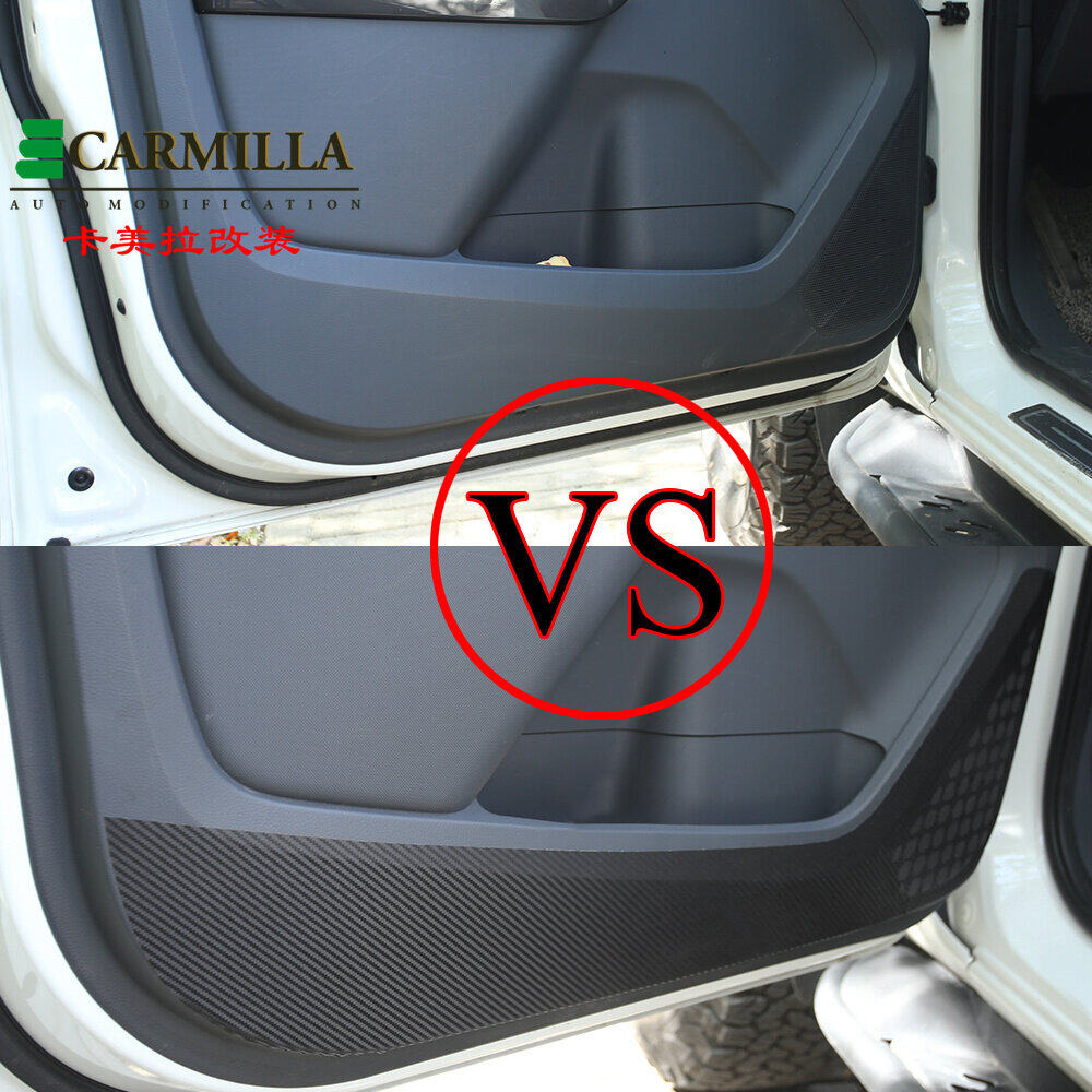 【Miga Plaza】4pcs Carbon Fiber Color Car Door Anti-kick Film Cover For Ford Everest Endeavour Accessories 2015 2016 2017 2018 2019 2020 +. 
