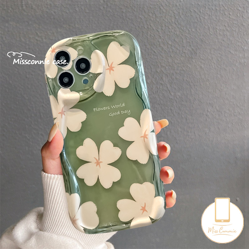 MissConnie Floral Case Compatible for iPhone 16 15 11 14 13 12 Pro Max XR 6s 6 7 8 Plus 7plus X XS Max SE 2020 3D Wavy Curved Edge Fresh Flowers Tpu Soft Shockproof Airbag Glossy Back Cover. 