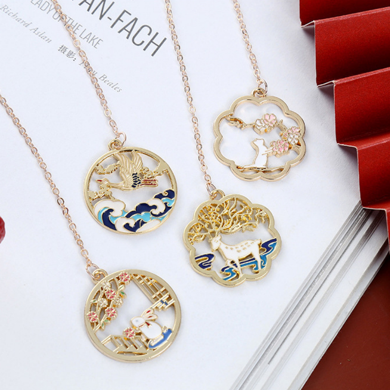 RHS Online 1PCS Crane Deer Series Metal Bookmark for Book Holder Bookmark Share Book Markers Tab Decoration. 
