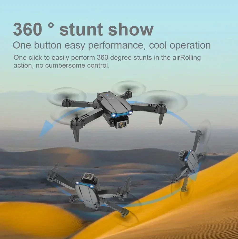 E99 Pro Drone Foldable HD Dual Camera Aerial Photography Quadcopter Optical Flow Positioning Altitude Hold Drone. 