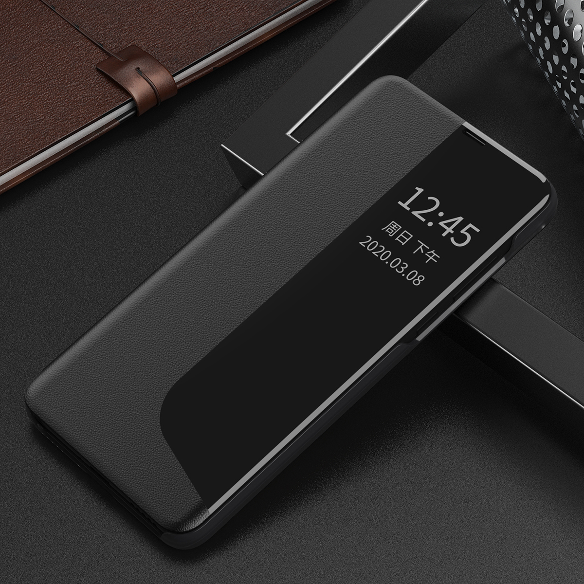 Flip Case For Huawei Mate 20 Pro Phone Case Smart Window View Shockproof PU Leahter Cover. 