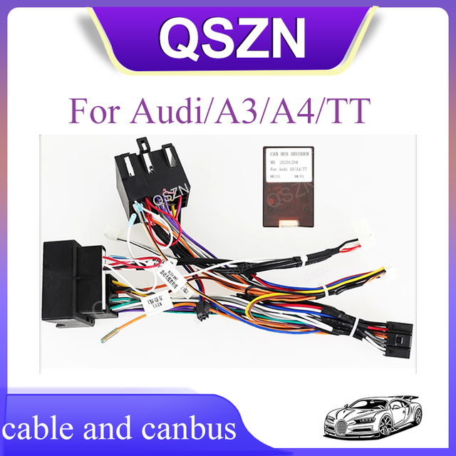 Qszn Car Canbus Box Decoder For Audi A3 A4 Tt 16pin Wiring Harness Plug ...
