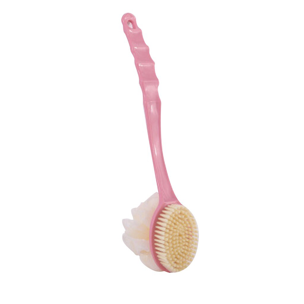 Exfoliating Bath Scrubber And Brush Duo With Handle, Double Sided ...