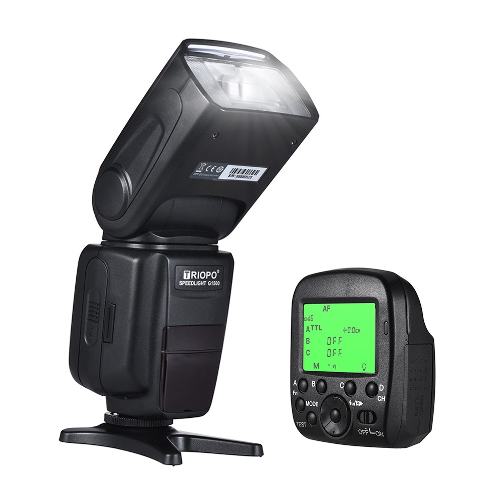 TRIOPO G1500 2.4G HSS 1/8000s GN58 TTL Wireless Master lave Flash peedlite + Trigger for ony A77II A7RII A7R A58 A99 ILCE600L